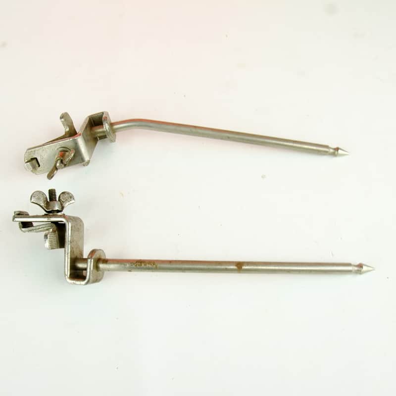 40's 50's WFL Ludwig Clip On Bass Kick Drum Spurs Vintage, Pair image 1