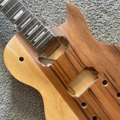 Single Cut Electric Guitar DIY Project in Natural Mahogany Veneer image 3