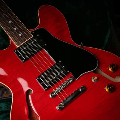 Tokai Japanese UES-158 Quilted Maple Semi Hollow Cherry Red image 9