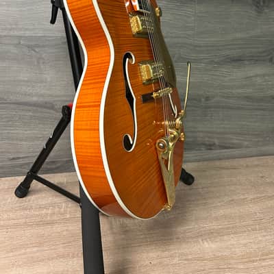 Gretsch G6120TM Tiger Maple Orange Hollow Body Electric Guitar 2006 #2692 image 3