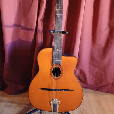 M.M. by Aria MM-20 Gypsy Jazz Guitar – Natural – Oval Soundhole – Maccaferri Style - UK image 1