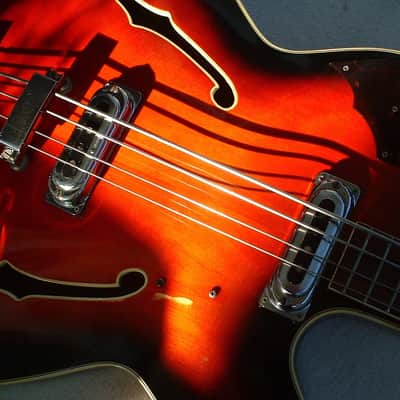 Framus Star Bass 5/150 Germany 1966 "Sunburst Rot" Vintage E-Bass 4 String Bass-Guitar image 8