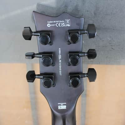 ESP LTD EC-401 QM 2017 - 2019 Neck Through (Satin See Thru Black) image 13