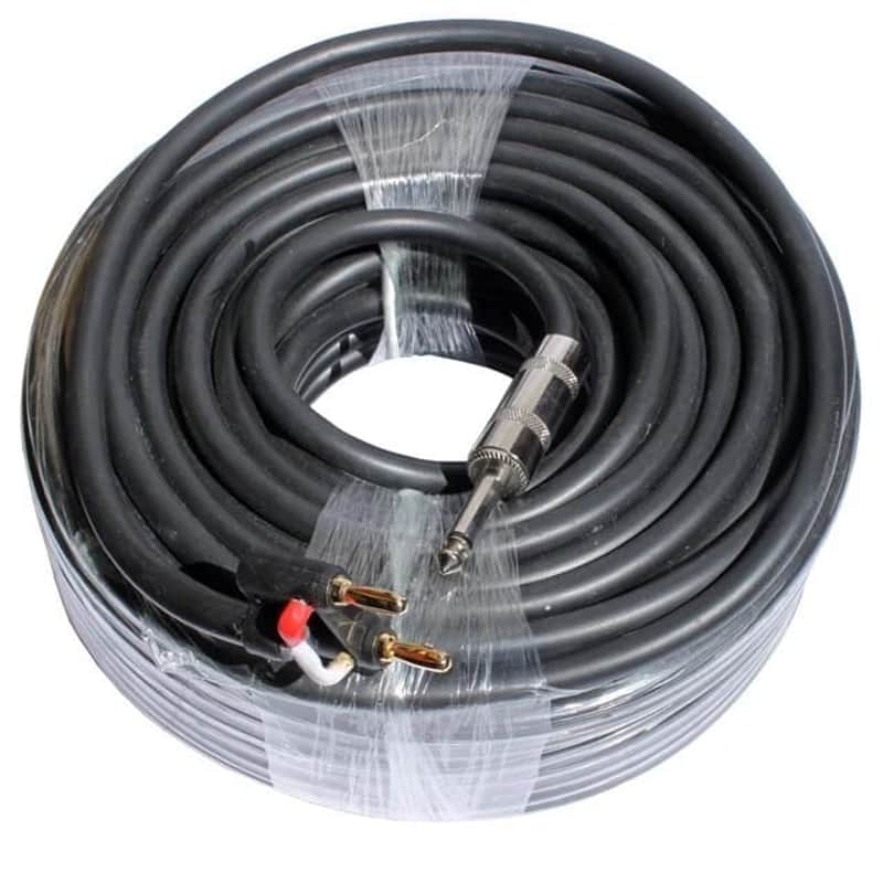 100 ft foot 12 GA GAUGE 1/4 to dual banana plug PA DJ pro audio speaker cable image 1