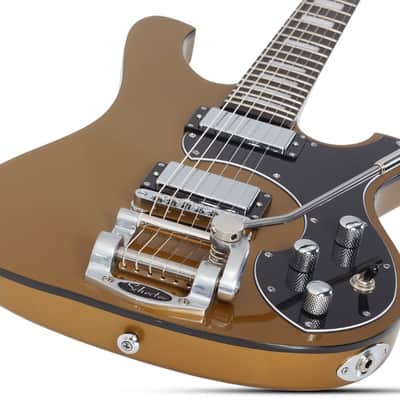 Schecter DIAMOND SERIES Stargazer-6 Vibrato Metallic Gold 6-String Electric Guitar image 1