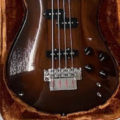 1982 Martin EB-28 Fretless Bass in Sunburst finish with hardshell case -Gorgeous image 3