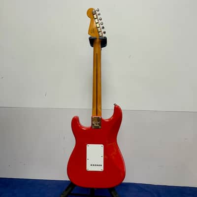 Used 2021 Squier Classic Vibe '50's Strat Stratocaster Electric Guitar Maple Fingerboard Fiesta Red image 11