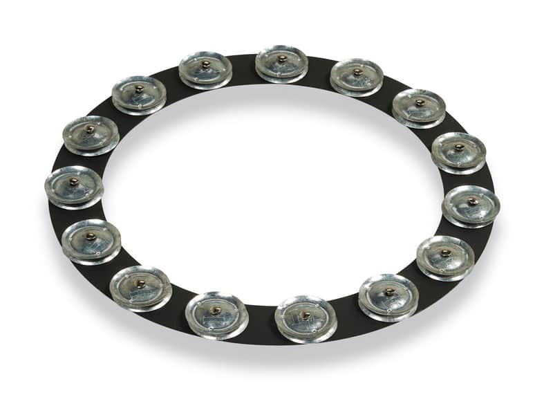 LP LP3814BGA 14-Inch Tambo-Ring - Black Sand with Galvanized Steel Jingles image 1