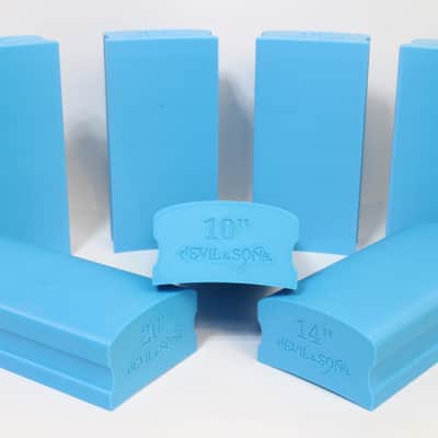 Set of 7 Guitar Fretboard Radius Sanding Blocks (150mm long) image 1