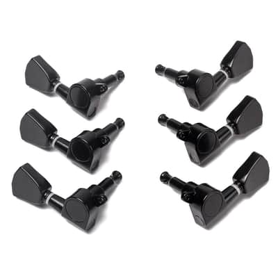 Alnicov Guitar Tuners String Sealed Tuning Key Pegs 3L 3R Machine Heads，With Keystone Knob，For Lp Sg Tl Electric Acoustic Guitars Black image 2