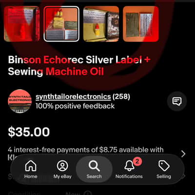 Binson Echorec T27E restoration kit - x2 bottles and paper badge image 5