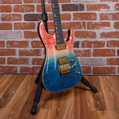ESP Original Series Horizon-CTM FR/FM Flamed Maple Top See Thru Blue-Red Gradation 2021 w/OHSC image 3