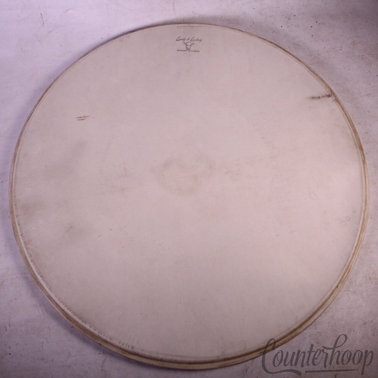 Leedy & Ludwig 24" Bass Drum Calf Skin Head Standard Hardwhite Maple Vintage 50s — main photograph