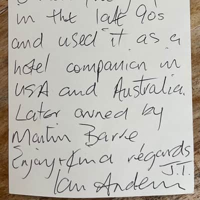 Luthier AB Manson for Ian Anderson Jethro Tull  Martin Barre Travel Parlor Acoustic Guitar with COA image 13