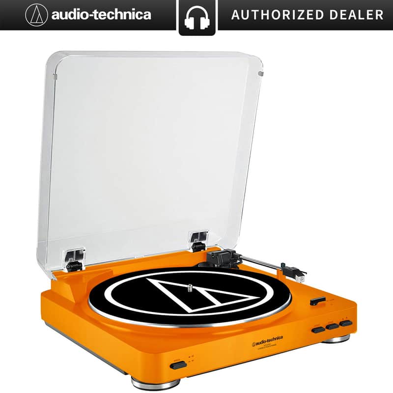Audio-Technica AT-LP60 Fully Automatic Stereo Turntable System (Orange) image 1