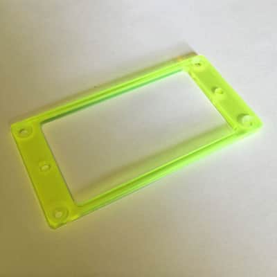 Guitar Parts Humbucker Pickup Flat Bezel Acrylic MOUNTING RING - FLUORESCENT GREEN