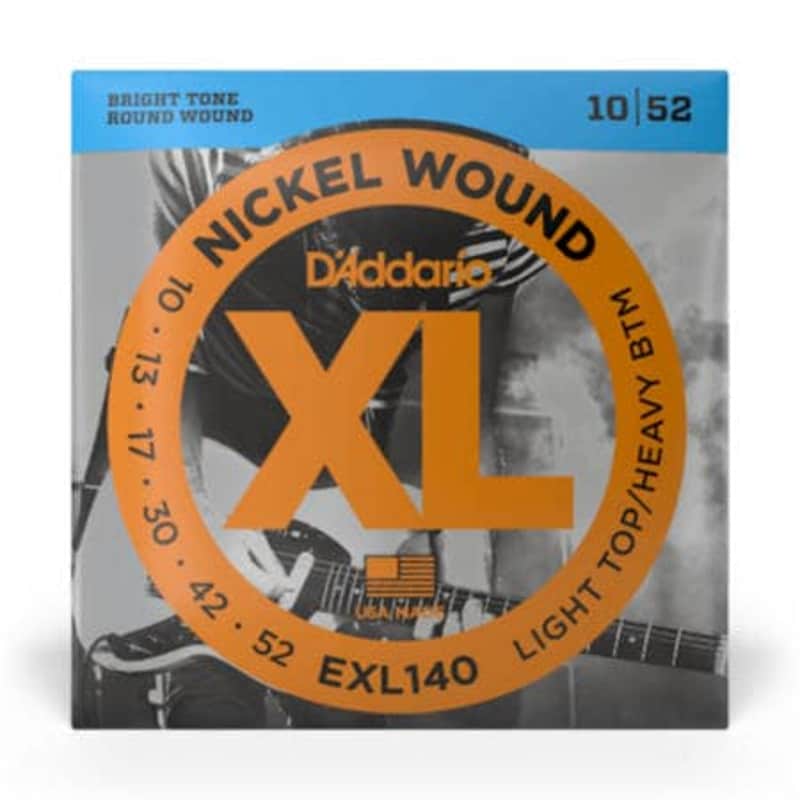 D'Addario EXL140 Nickel Wound Electric Guitar Strings, Light Top/Heavy Bottom, 10-52 image 1