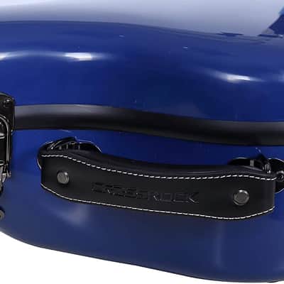 Crossrock Cases Molded Strong Fiberglass Hard Case For Acoustic Dreadnought Guitars In Navy Blue image 6
