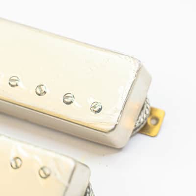 Mini Humbucker Pickup Set – Neck & Bridge – Satin Nickel (Korea-Made, New) image 5