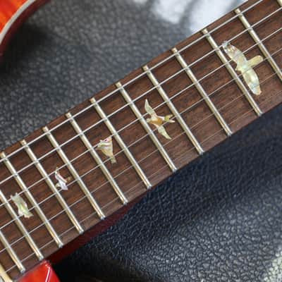 2000 PRS Custom 22 10 Top Electric Guitar Blood Orange + OHSC image 8
