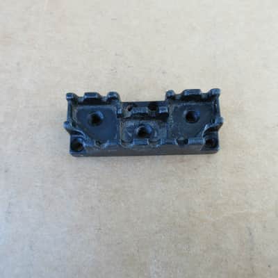 Vintage 1980s Black Locking Electric Guitar Nut Metal image 1
