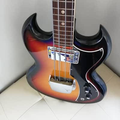 Penco Bass 70s Tobacco Burst Lawsuit-Era Double Cut Gibson SG FREE Shipping image 3