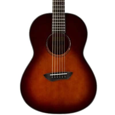 Yamaha Tobacco Brown Sunburst Parlor Guitar, Mahogany Back And Sides, Solid Spruce Top image 1