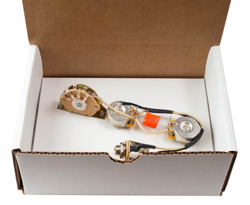 Modern Telecaster Wiring Harness – CTS Pots, Oak Grigsby 3-Way, Sprague Cap, Treble Bleed image 1
