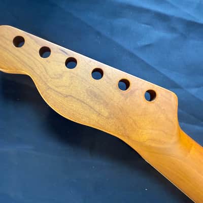 BMC Guitar Neck Tele® Telecaster® 22 Fret Maple MOP Block Inlays Bound With Rosewood Fingerboard Nitro Lacquer 2025 - 9.5 Radius   [TN110] image 7