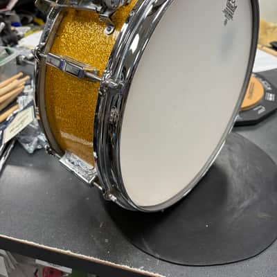 Leedy ( Shelly Mann) signature Vintage 5 1/2 x14 1964 - Gold Sparkle image 3
