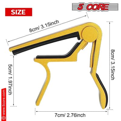 Guitar Capo Acoustic Electric Guitar 6 String Gold image 7