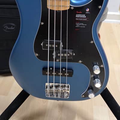 Fender American Precision PJ Bass BRAND NEW Lake Placid Satin Matte Blue Performer Precision Jazz PJ 4-String USA Bass Guitar image 18