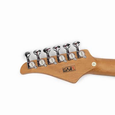 EART YMX-SG3,Roasted Book-match Mahogany Solid Body,22 Stainless Steel Frets,6-Point Synchronized Tremolo image 6