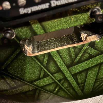 Frankenstein Frankenstrat Green Sparkle Striped Guitar Body Loaded image 8