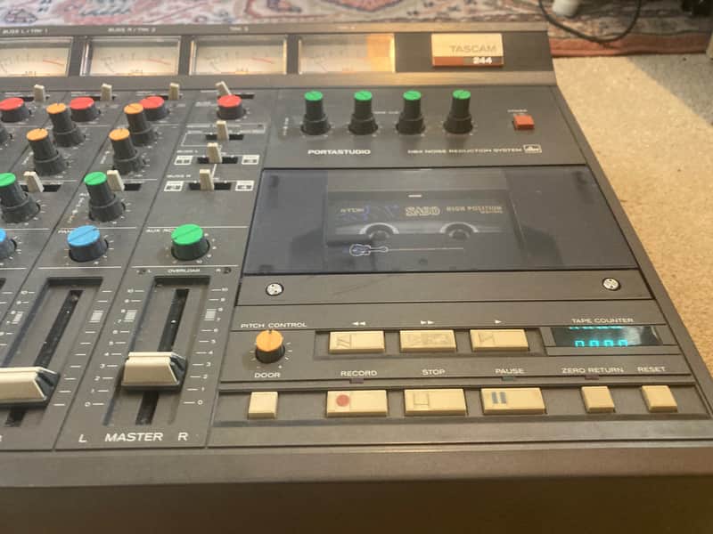 TASCAM 244 Portastudio 4-Track Cassette Recorder 1980s - Brown image 1