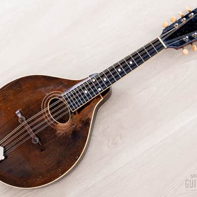 1919 Gibson Style A-2 Vintage A-Style Carved Top Mandolin Sheraton Brown w/ Faultless Case image 1