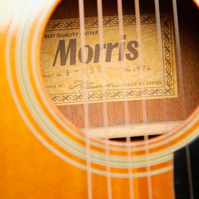 Morris F-13D Orchestra Model Acoustic Guitar Made In Japan 1972 Pre-Owned image 9