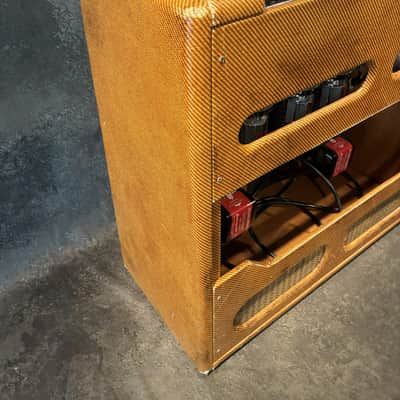 FENDER '59 BASSMAN - HANDWIRED by GEORGE ALESSANDRO - CUSTOM BUILT RELIC'D TWEED CABINET by ARMADILLO AMP WORKS image 8