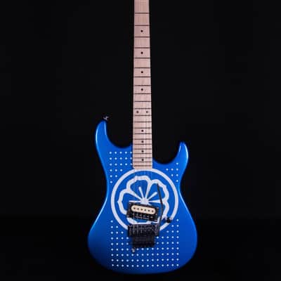 Kramer Baretta, Custom Graphics, 'White Lotus',  White Lotus Candy Blue image 5