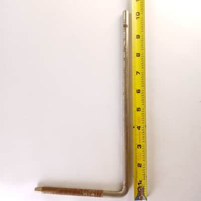 Ludwig 50-60s 3/8x5.5x10"Cymbal L-Arm Rod Nickel Vintage Bass Drum Mount Holder image 1