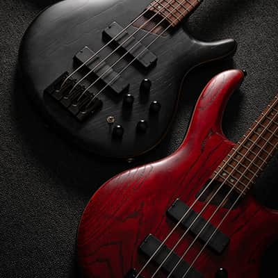 Cort Artisan B4 Element Open Pore Trans Black 4 String Bass Bartolini MK-1 image 9