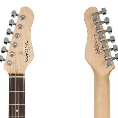 Corona Modern Standard T Mahogany Satin Locking Headmachine HH Telecaster Tele image 7