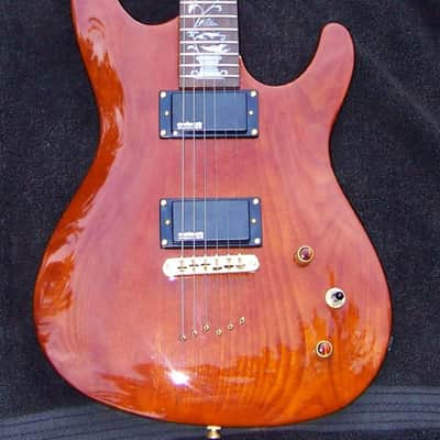 3/4 Size Cherry Lightweight 6.5 lb. Strat + 24.75 Gibson Scale Inlaid Neck + Thin Close Fitting Body + Gold Hardware+ 2 EMG Select Humbucker Pickups +Tune-O-Matic Bridge + Leveled & Crowned 6550 Frets with Low Action! image 2