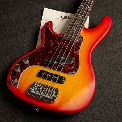 G&L SB-2 Left-Handed Cherry Burst Frost 2024 Electric Bass w/Gig Bag image 1