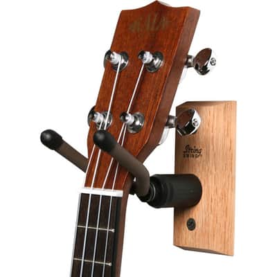 String Swing- CC01UK-O, ukelele/mandolin hanger, wall mount, oak image 2
