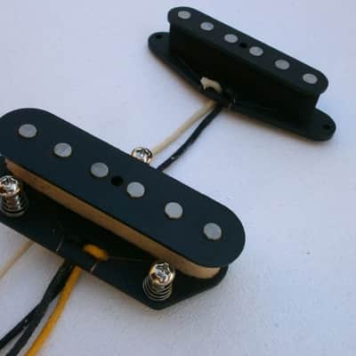 Telecaster Custom Mixed Magnets A2/5 Guitar Pickups SET Bridge Neck Hand Wound Tele by Q pickups image 3