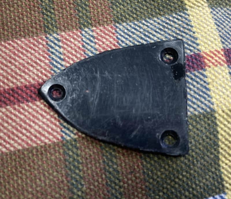 Black Vintage Framus Star Bass Small Truss Rod Cover Plate image 1