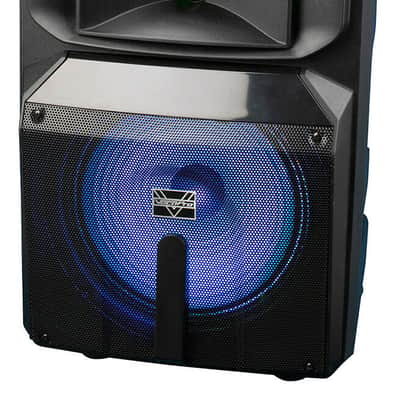 Vocopro SoundGlow-1200 12" Powered Speaker W/RGB Derby Light & Lighted Stand image 11