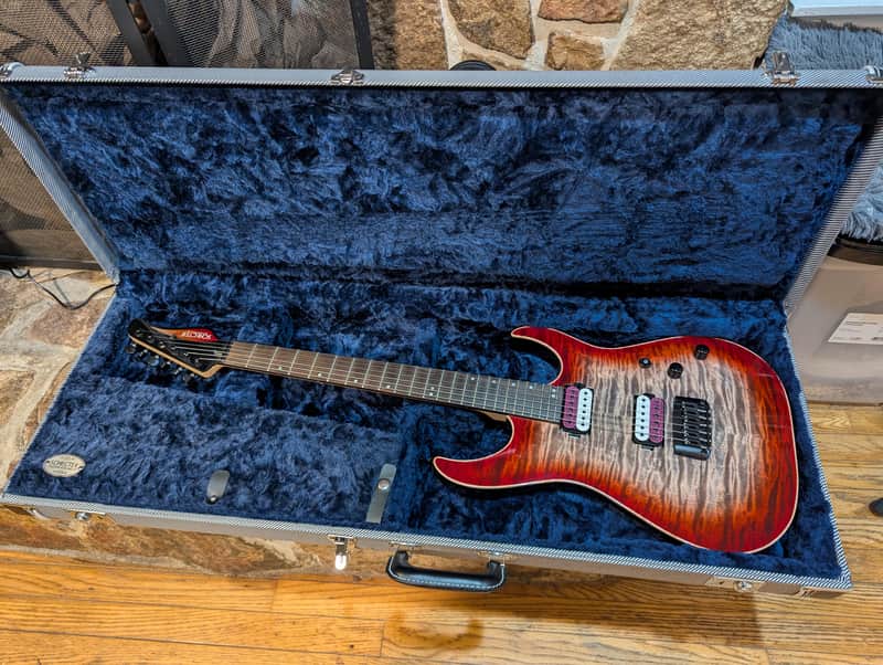 Schecter USA Custom Shop Sunset 24 6 w/HSC and BKP Unity Pickup Upgrade image 1