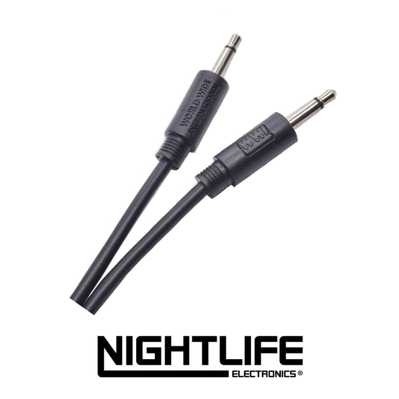 WWI 3.5mm Patch Cable 5/pk - 120cm - Black image 1